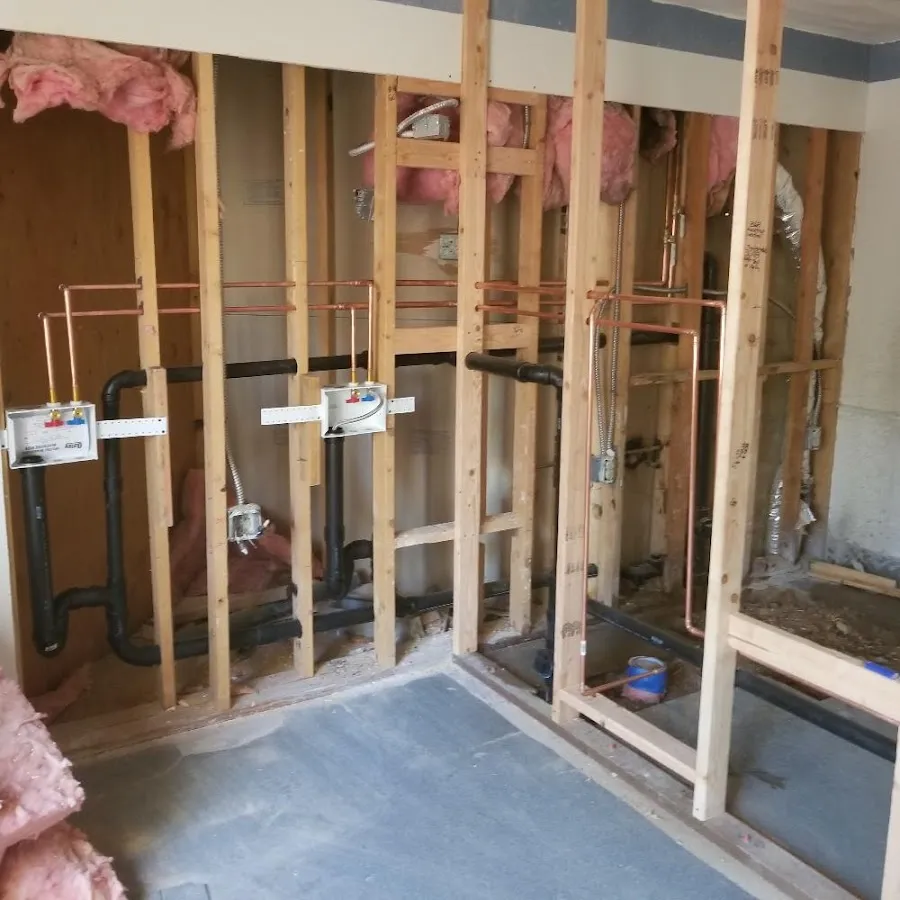 Copper pipe rough-in and plumbing installation in State College